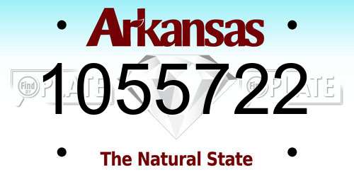 1055722 Arkansas License Plate