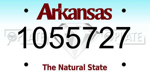 1055727 Arkansas License Plate