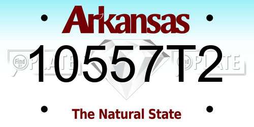 10557T2 Arkansas License Plate