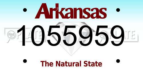 1055959 Arkansas License Plate