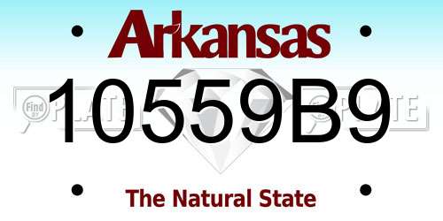 10559B9 Arkansas License Plate