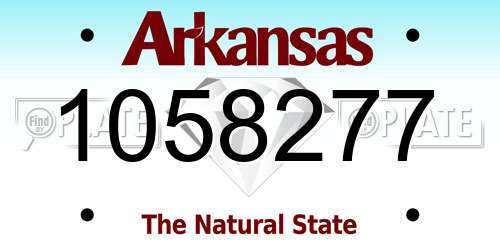 1058277 Arkansas License Plate