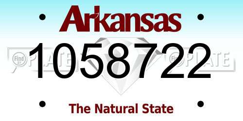 1058722 Arkansas License Plate