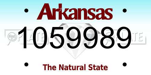 1059989 Arkansas License Plate
