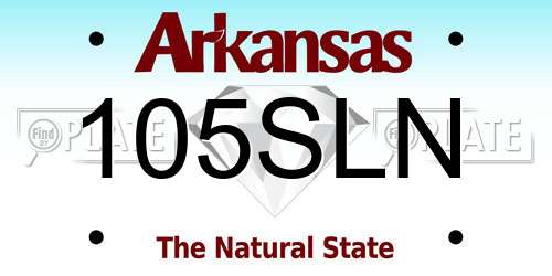 105SLN Arkansas License Plate