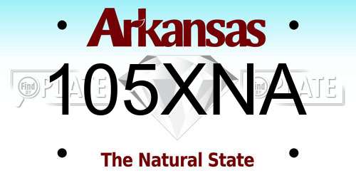 105XNA Arkansas License Plate