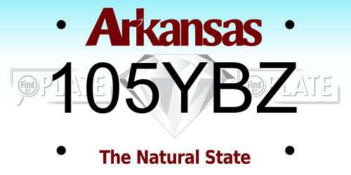 105YBZ Arkansas License Plate