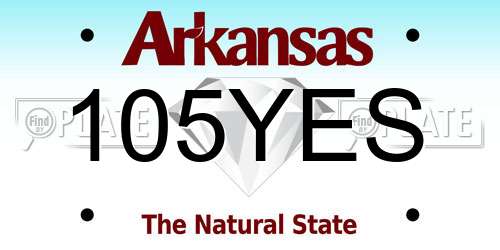 105YES Arkansas License Plate
