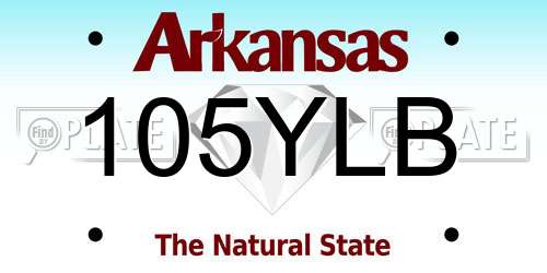 105YLB Arkansas License Plate