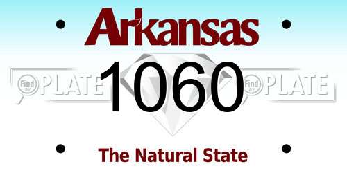 1060 Arkansas License Plate