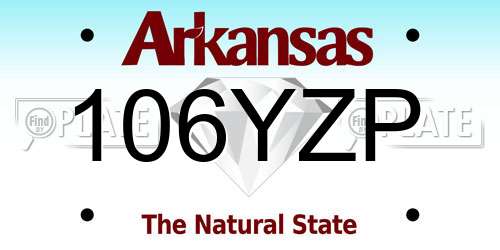 106YZP Arkansas License Plate