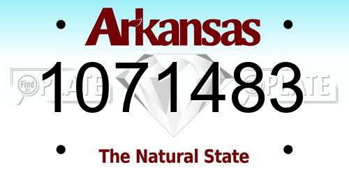 1071483 Arkansas License Plate