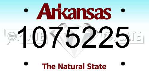 1075225 Arkansas License Plate