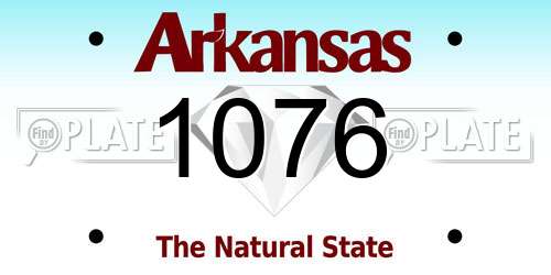 1076 Arkansas License Plate