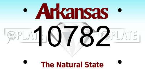 10782 Arkansas License Plate