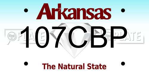 107CBP Arkansas License Plate