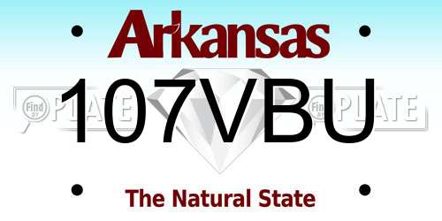 107VBU Arkansas License Plate