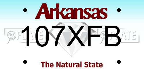 107XFB Arkansas License Plate