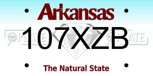 107XZB Arkansas License Plate