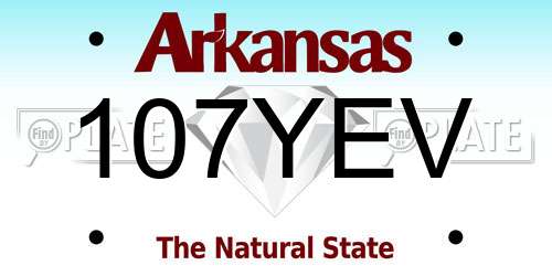 107YEV Arkansas License Plate