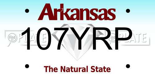 107YRP Arkansas License Plate