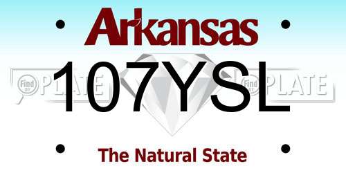 107YSL Arkansas License Plate