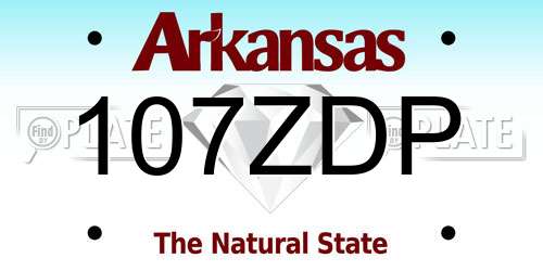 107ZDP Arkansas License Plate