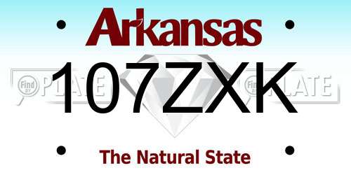 107ZXK Arkansas License Plate