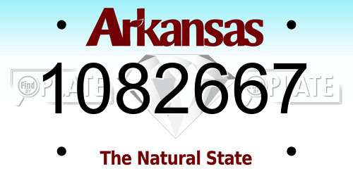 1082667 Arkansas License Plate