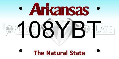 108YBT Arkansas License Plate