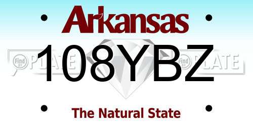 108YBZ Arkansas License Plate