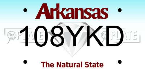 108YKD Arkansas License Plate