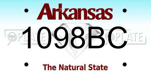 1098BC Arkansas License Plate