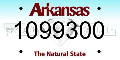 1099300 Arkansas License Plate