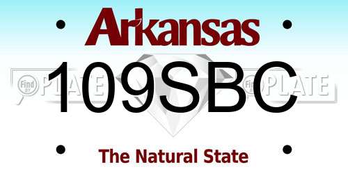 109SBC Arkansas License Plate