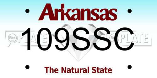 109SSC Arkansas License Plate
