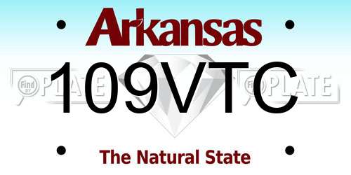 109VTC Arkansas License Plate