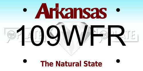 109WFR Arkansas License Plate