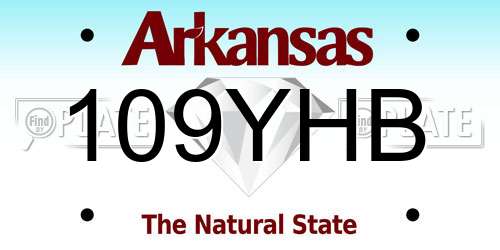 109YHB Arkansas License Plate