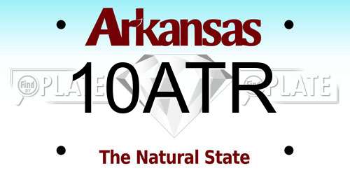 10ATR Arkansas License Plate