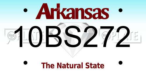 10BS272 Arkansas License Plate