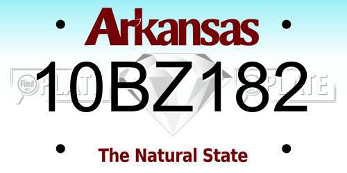 10BZ182 Arkansas License Plate