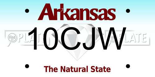 10CJW Arkansas License Plate