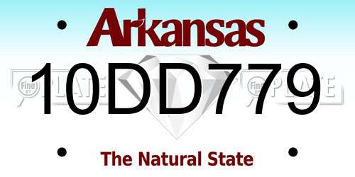 10DD779 Arkansas License Plate