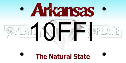 10FFI Arkansas License Plate