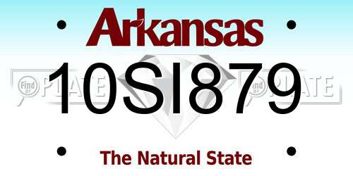 10SI879 Arkansas License Plate