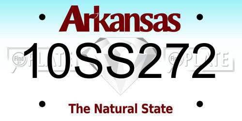 10SS272 Arkansas License Plate