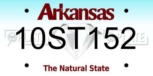 10ST152 Arkansas License Plate