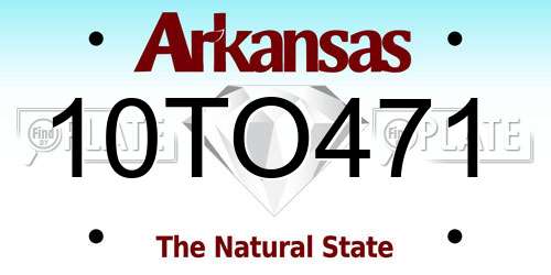 10TO471 Arkansas License Plate