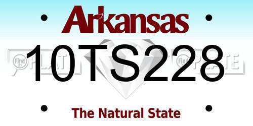 10TS228 Arkansas License Plate